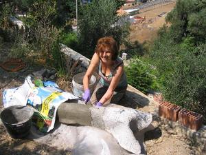 Sculptor meeting Cipressa, Italy